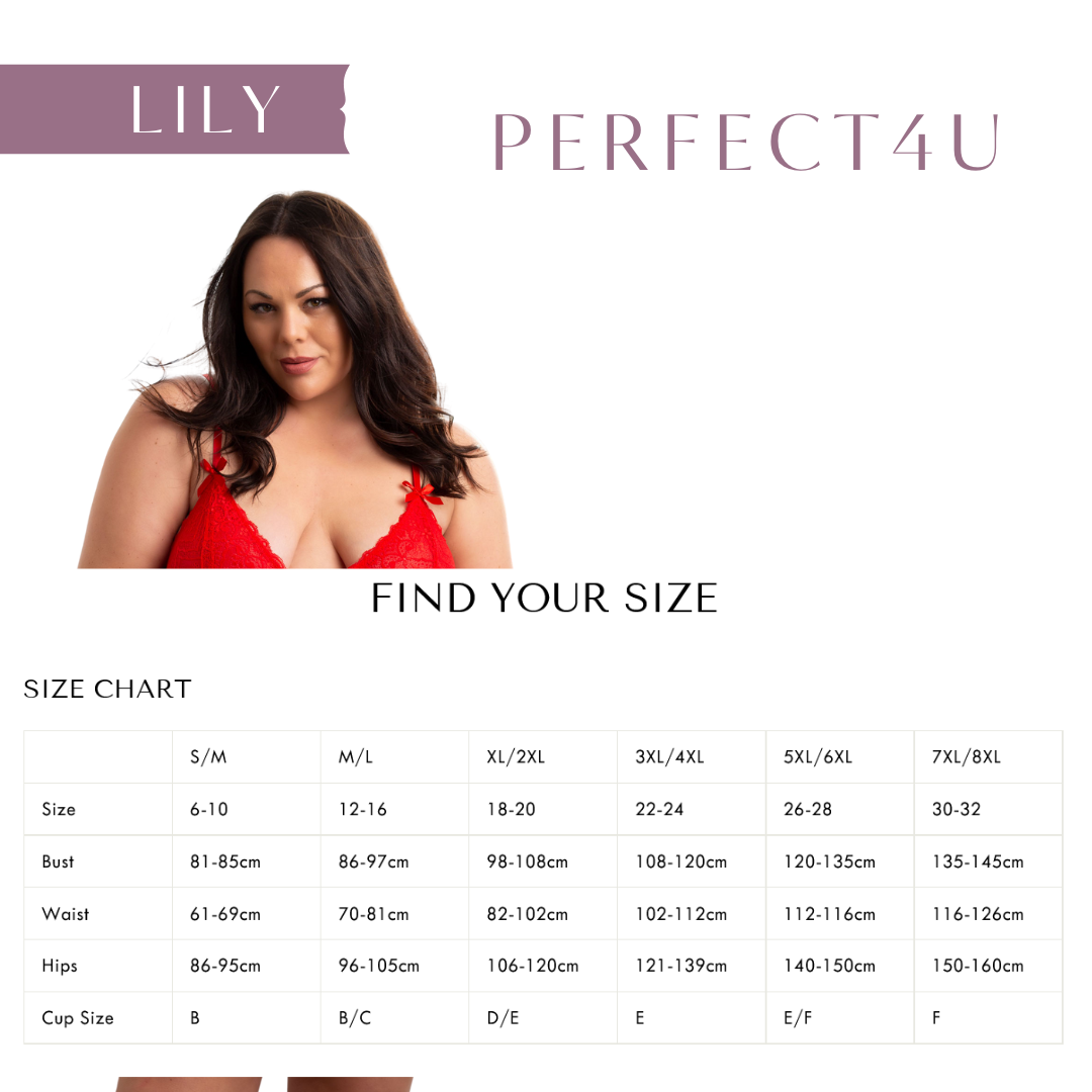 Lily Red Plus Size Nightie with Bow